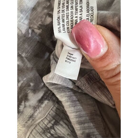 Knox Rose Tank Top Womens Small Grey Tie Dye Long Line Soft Relaxed Casual - Picture 5 of 8